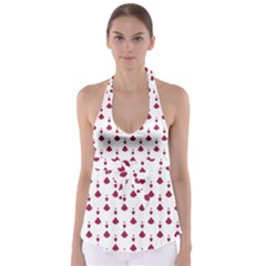 Pattern Card Babydoll Tankini Top