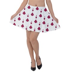 Pattern Card Velvet Skater Skirt