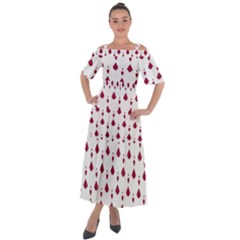 Pattern Card Shoulder Straps Boho Maxi Dress  by HermanTelo