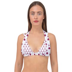 Pattern Card Double Strap Halter Bikini Top