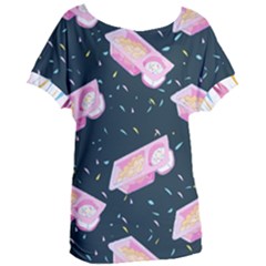 1 Arnold Dunkaroos Funfetti Print Dark Blue 1 Women s Oversized Tee by elizabethjonesstyling