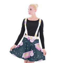 1 Arnold Dunkaroos Funfetti Print Dark Blue 1 Suspender Skater Skirt by elizabethjonesstyling