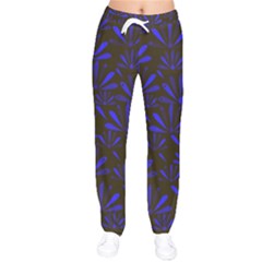 Zappwaits Flower Women Velvet Drawstring Pants by zappwaits