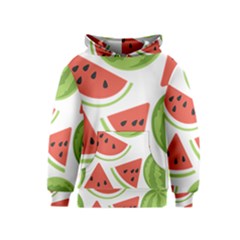 Watermelon Juice Auglis Clip Art Watermelon Kids  Pullover Hoodie by Vaneshart