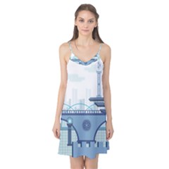 Blue City Building Fantasy Camis Nightgown by Vaneshart