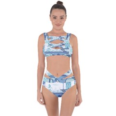 Blue City Building Fantasy Bandaged Up Bikini Set  by Vaneshart