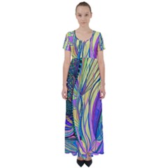 Happpy (4) High Waist Short Sleeve Maxi Dress by nicholakarma
