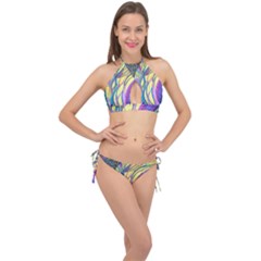 Happpy (4) Cross Front Halter Bikini Set by nicholakarma