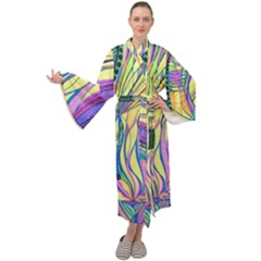 Happpy (4) Maxi Velour Kimono by nicholakarma