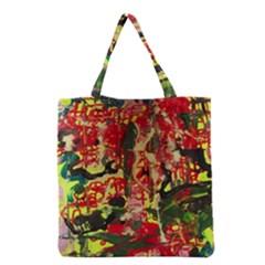 Red Country-1-2 Grocery Tote Bag by bestdesignintheworld