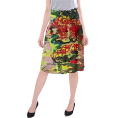 Red Country-1-2 Midi Beach Skirt by bestdesignintheworld