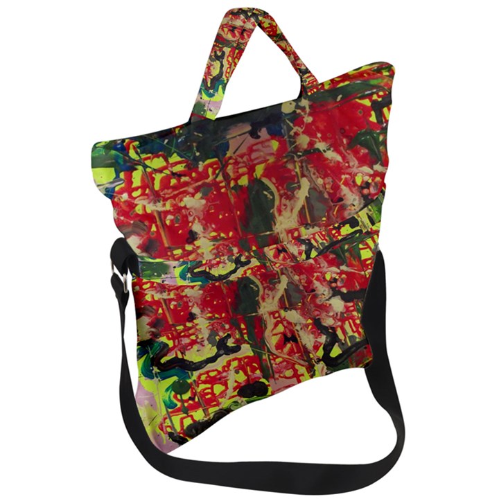 red country-1-2 Fold Over Handle Tote Bag