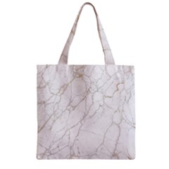 White Marble Texture Floor Background With Gold Veins Intrusions Greek Marble Print Luxuous Real Marble Zipper Grocery Tote Bag by genx