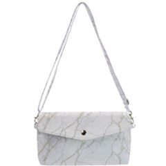 White Marble Texture Floor Background With Gold Veins Intrusions Greek Marble Print Luxuous Real Marble Removable Strap Clutch Bag by genx