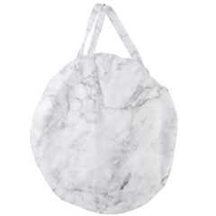 White Marble Texture Floor Background With Dark Gray Grey Texture Greek Marble Print Luxuous Real Marble Giant Round Zipper Tote by genx