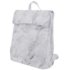 White Marble Texture Floor Background With Dark Gray Grey Texture Greek Marble Print Luxuous Real Marble Flap Top Backpack by genx