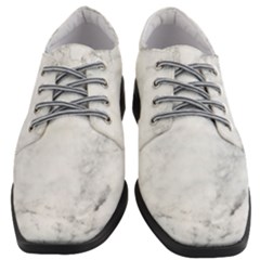 White Marble Texture Floor Background With Dark Gray Grey Texture Greek Marble Print Luxuous Real Marble Women Heeled Oxford Shoes by genx