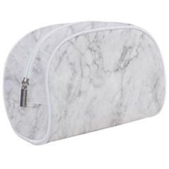 White Marble Texture Floor Background With Dark Gray Grey Texture Greek Marble Print Luxuous Real Marble Makeup Case (medium) by genx