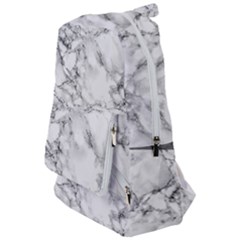 White Marble Texture Floor Background With Black Veins Texture Greek Marble Print Luxuous Real Marble Travelers  Backpack by genx