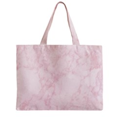 Pink Marble Texture Floor Background With Light Pink Veins Greek Marble Print Luxuous Real Marble  Zipper Mini Tote Bag by genx