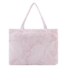 Pink Marble Texture Floor Background With Light Pink Veins Greek Marble Print Luxuous Real Marble  Medium Tote Bag by genx