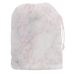 Pink Marble Texture Floor Background With Light Pink Veins Greek Marble Print Luxuous Real Marble  Drawstring Pouch (3xl) by genx