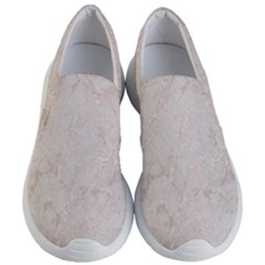 Pink Marble Beige Texture Floor Background With Shinny Pink Veins Greek Marble Print Luxuous Real Marble  Women s Lightweight Slip Ons by genx