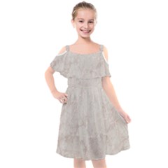 Pink Marble Beige Texture Floor Background With Shinny Pink Veins Greek Marble Print Luxuous Real Marble  Kids  Cut Out Shoulders Chiffon Dress by genx