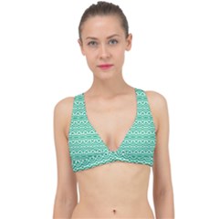 Pattern Green Classic Banded Bikini Top