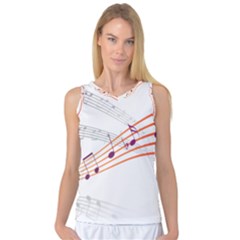 Music Notes Clef Sound Women s Basketball Tank Top