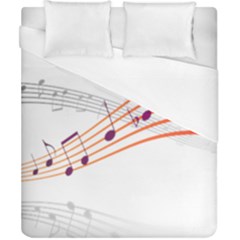 Music Notes Clef Sound Duvet Cover (california King Size)
