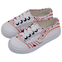 Music Notes Clef Sound Kids  Classic Low Top Sneakers by HermanTelo