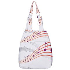 Music Notes Clef Sound Center Zip Backpack