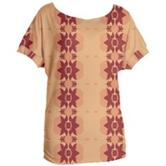 Brown Flower Women s Oversized Tee