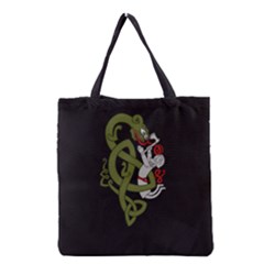 Pepe The Frog Rare Celtic Viking Norse Dragon Pattern Deus Vult Medieval Wojak Crusader Grocery Tote Bag by snek