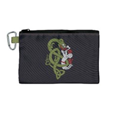 Pepe The Frog Rare Celtic Viking Norse Dragon Pattern Deus Vult Medieval Wojak Crusader Canvas Cosmetic Bag (medium) by snek