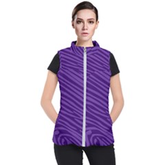 Pattern Texture Purple Women s Puffer Vest