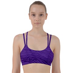 Pattern Texture Purple Line Them Up Sports Bra