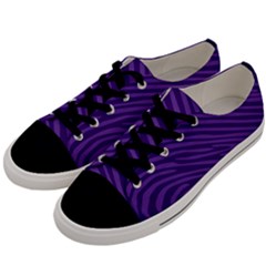 Pattern Texture Purple Men s Low Top Canvas Sneakers
