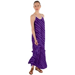 Pattern Texture Purple Cami Maxi Ruffle Chiffon Dress by Mariart