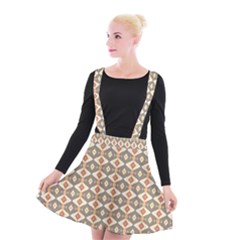 Background Art Designs Suspender Skater Skirt