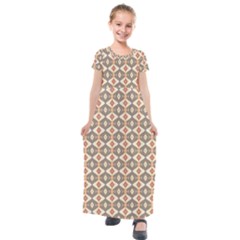 Background Art Designs Kids  Short Sleeve Maxi Dress