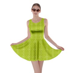 Background Texture Pattern Green Skater Dress by HermanTelo