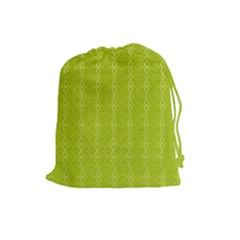 Background Texture Pattern Green Drawstring Pouch (large)