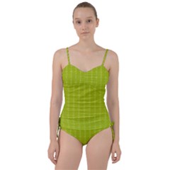 Background Texture Pattern Green Sweetheart Tankini Set