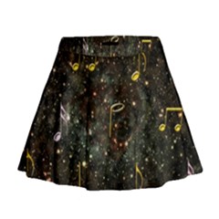 Music Clef Musical Note Background Mini Flare Skirt by HermanTelo