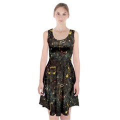 Music Clef Musical Note Background Racerback Midi Dress