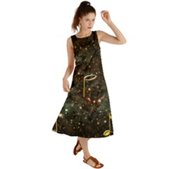 Music Clef Musical Note Background Summer Maxi Dress