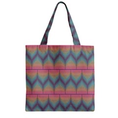 Pattern Background Texture Colorful Zipper Grocery Tote Bag