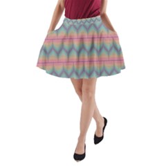 Pattern Background Texture Colorful A-line Pocket Skirt